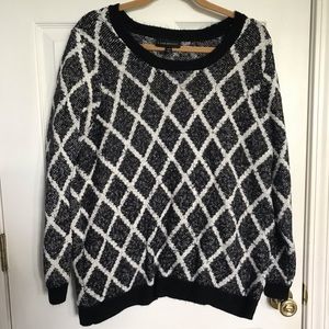 Black and White Lane Bryant Sweater - size 18/20
